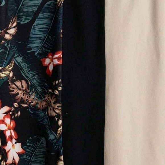 NWT 4xl Fit - Manfinity Mens Colorblock Cream/Tropical Floral Shirt. Please Read - Picture 6 of 6